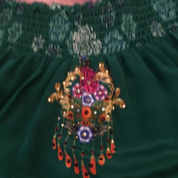 Camilla jeweled blouse, can be off shoulders or cold shoulder. Gorgeous! - Picture 4 of 8